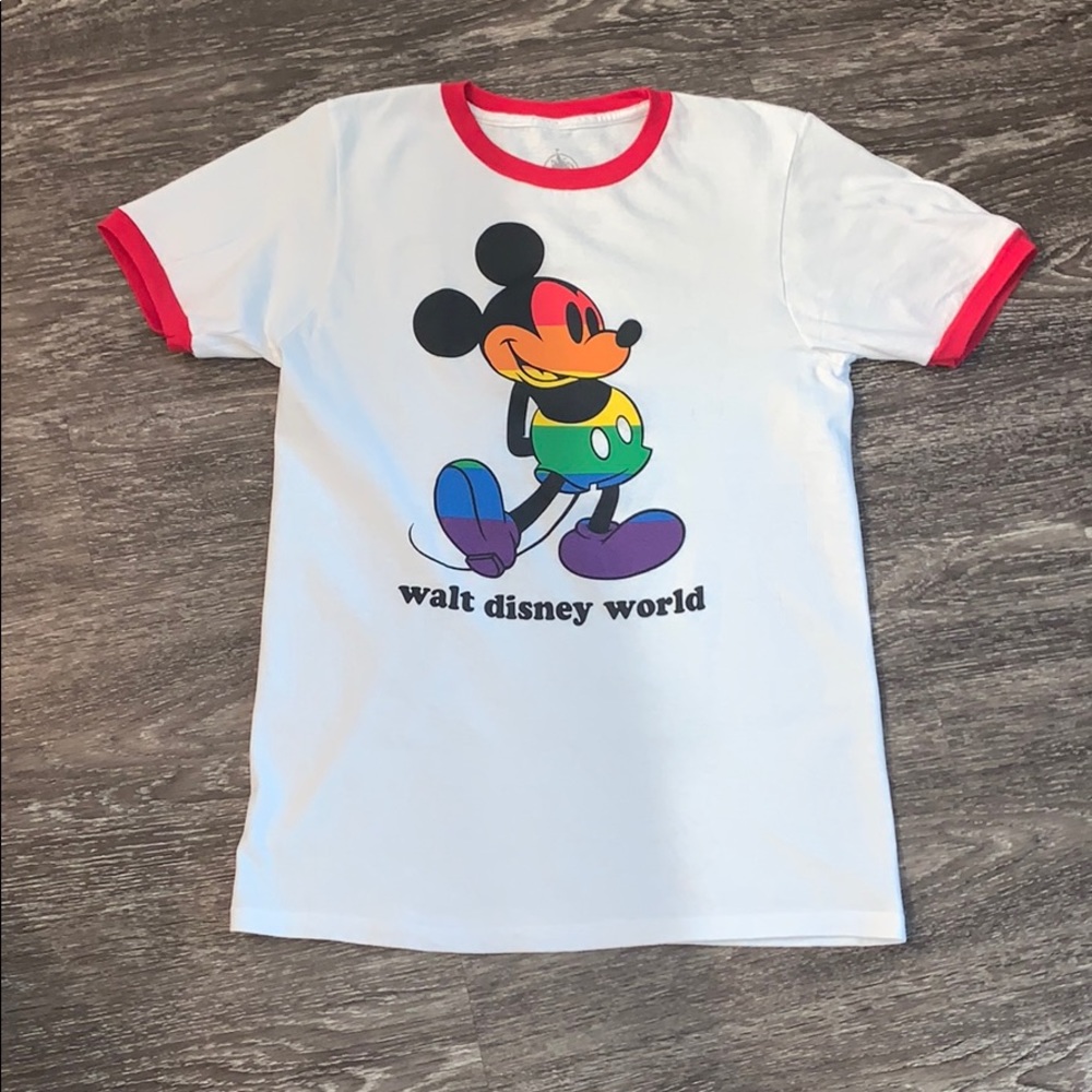 RAINBOW MICKEY MOUSE DISNEY TEE SHIRT SIZE SMALL